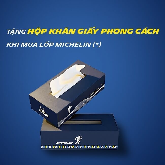 Mua 2 lốp Michelin, TẶNG ngay bao hộp khăn giấy chính hãng